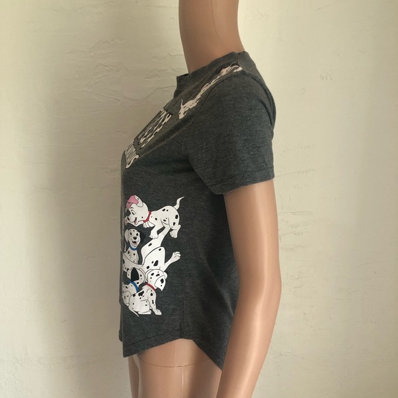 Disney Junior Girls Size S Grey T-Shirt 101 Dalmatians Graphic Tee Short Sleeves - Picture 4 of 16